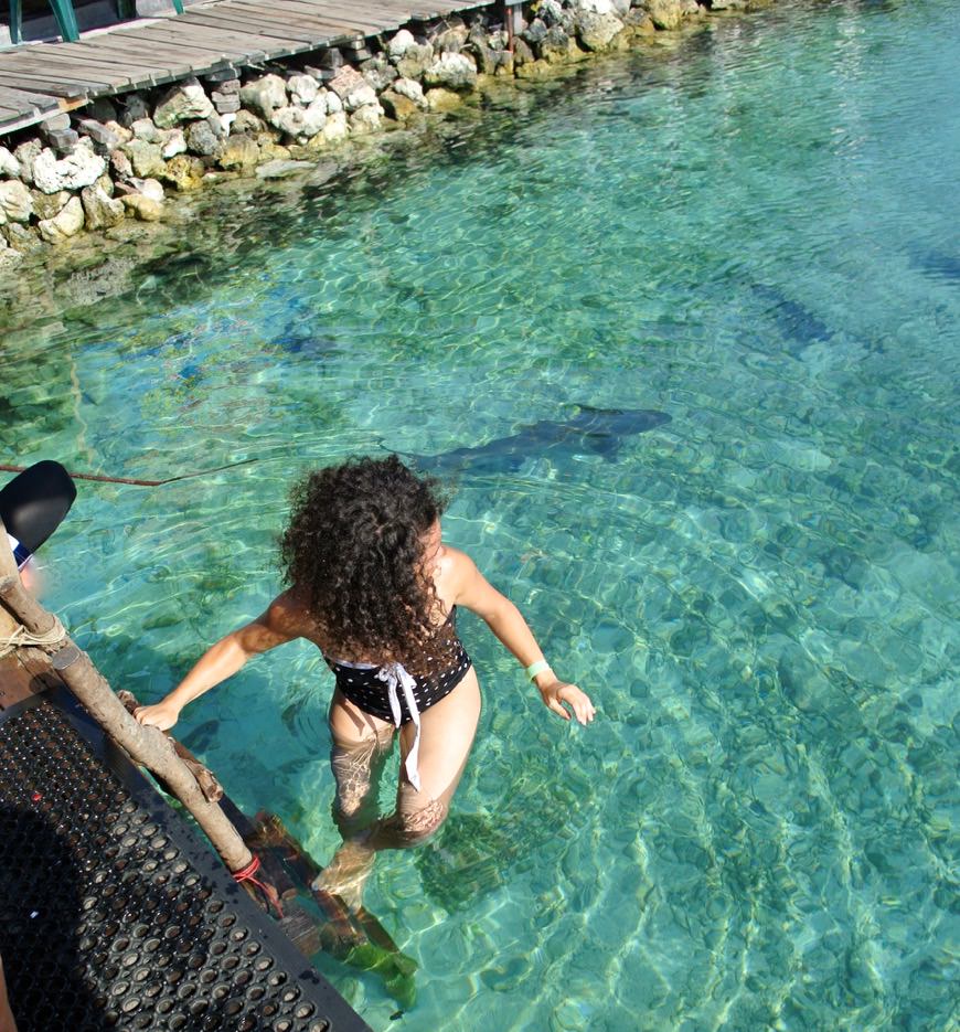 baie intr-o piscina naturala cu rechini 3