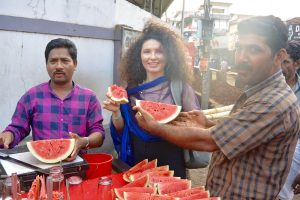 Mâncarea din Kerala India pepene proaspat