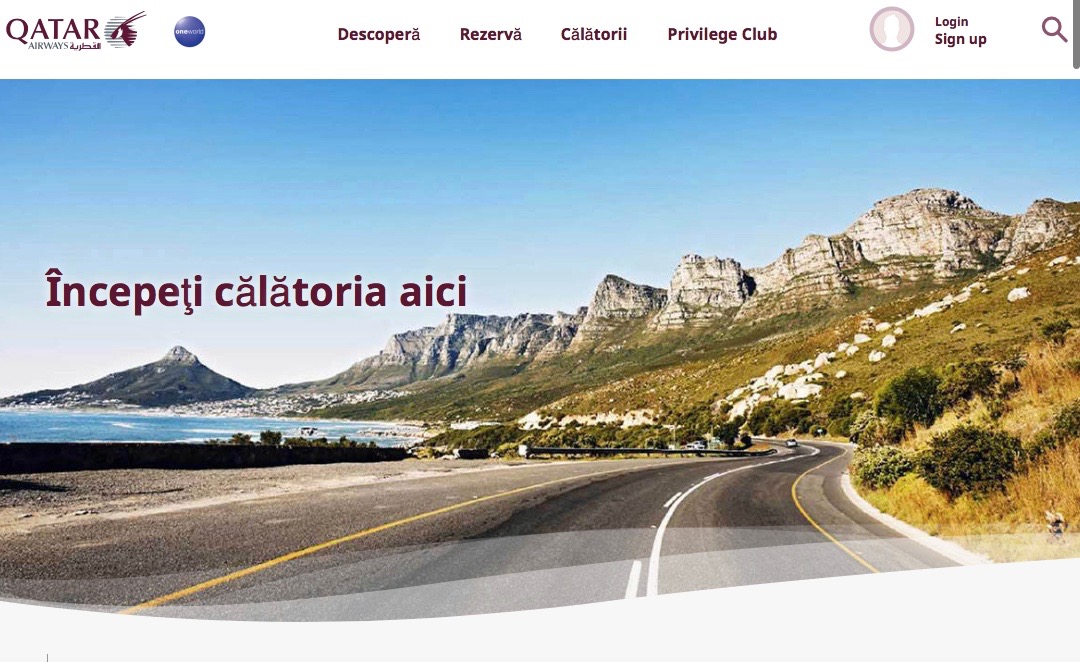Qatar Airways a lansat site-ul web în limba română 43